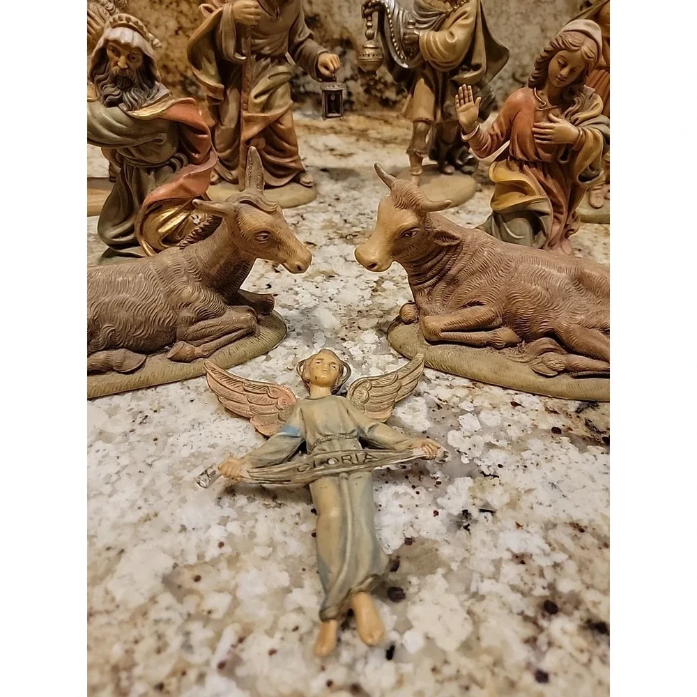 Vintage Fontanini Nativity Scene 9 Nine Piece Set 1980's Italy